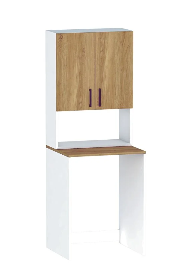 Üst Dolaplı Çok Amaçlı Çamaşır Makinesi Banyo Dolabı Beyaz